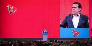 Ο Αλέξης Τσίπρας σε εκδήλωση του ΣΥΡΙΖΑ