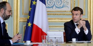 O Γάλλος πρόεδρος Εμανουέλ Μακρόν και ο πρωθυπουργός Εντουάρ Φιλίπ