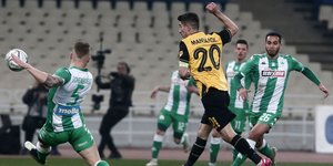 Φάση από τον αγώνα ΑΕΚ-Παναθηναϊκός