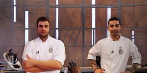 Σταύρος Βαρθαλίτης και Σταυρής Γεωργίου στον τελικό του MasterChef 4