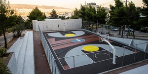 Το πλήρως ανακαινισμένο γήπεδο μπάσκετ της Αγίας Βαρβάρας από το Milko