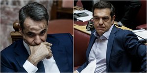 Κυριάκος Μητσοτάκης και Αλέξης Τσίπρας