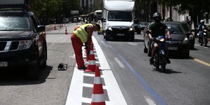 Εργασίες στην Πανεπιστημίου για τον Μεγάλο Περίπατο της Αθήνας