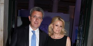 Ο Νίκος Χατζηνικολάου με την Κρίστυ Τσολακάκη