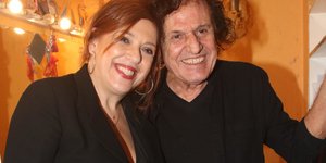 H Ελένη Ράντου με τον Βασίλη Παπακωνσταντίνου στο καμαρίνι