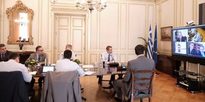 Σύσκεψη στο Μέγαρο Μαξίμου για το άνοιγμα τουρισμού/Φωτογραφία Γραφείο Τύπου 