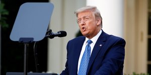 Ο Ντόναλντ Τραμπ δίνει ομιλία στον Λευκό Οίκο