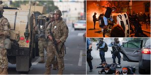 Πάνοπλοι στρατιώτες της εθνοφρουράς στους δρόμους των ΗΠΑ