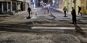 Εργα ασφαλτόστρωσης στην Αθήνα