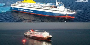 Τα πλοία Blue Star Myconos και Νήσος Σάμος