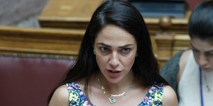 Η υφυπουργός Εργασίας και Κοινωνικών Υποθέσεων, Δόμνα Μιχαηλίδου