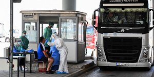 Οδηγός φορτηγού υποβάλλεται σε τεστ για κορωνοϊό