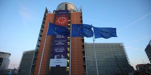 Σημαίες της ΕΕ στις Βρυξέλλες