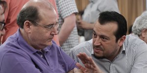 Νίκος Φίλης και Νίκος Παππάς σε παλαιότερη ΚΕ του ΣΥΡΙΖΑ