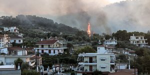 Φωτιά σε δασική έκταση στην περιοχή Κεχριές της Κορίνθου
