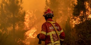 Πυροσβέστης σε φωτιά σε δάσος στην Πορτογαλία
