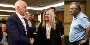 Γιώργος Παπανδρέου και Φώφη Γεννηματά -Αριστερά ο Χάρης Καστανίδης