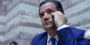 Αδωνις Γεωργιάδης μιλα στο κινητο 