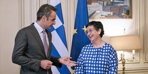 Κυριάκος Μητσοτάκης με την Ισπανίδα ΥΠΕΞ 