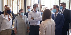 Κυριάκος Μητσοτάκης με μάσκα