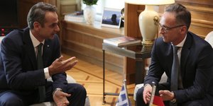 Κυριάκος Μητσοτάκης και Χάικο Μάας στο Μαξίμου