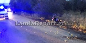 Μηχανή σε δρόμο μετά από τροχαίο