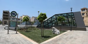 Η είσοδος του σταθμού του Μετρό στη Νίκαια