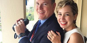 Ο πρίγκιπας Αλβέρτος του Μονακό με την κόρη του Τζάσμιν