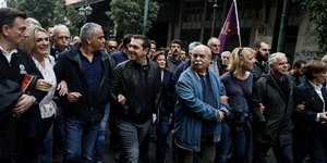 Τσίπρας, Σκουρλέτης, Βούτσης στο Πολυτεχνείο