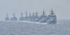 ουρκικά πλοία σε παλαιότερη άσκηση / Φωτογραφία: Αρχηγείο Πολεμικού Ναυτικού της Τουρκίας