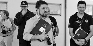 Ο Ν. Χαρδαλιάς στο αεροδρόμιο του Ηρακλείου