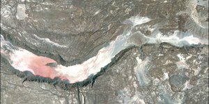 Δορυφορική φωτογραφία τεκτονικού βυθίσματος στην περιοχή Αφάρ της Αιθιοπίας στην ανατολική Αφρική