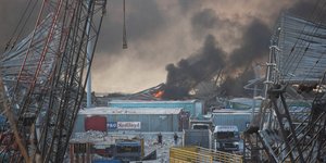 Εικόνες καταστροφής μετά την έκρηξη στη Βηρυτό