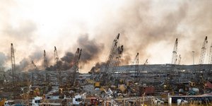 Εικόνες καταστροφής από την έκρηξη στη Βηρυτό