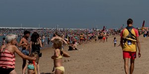 Βέλγιο παραλία κόσμος