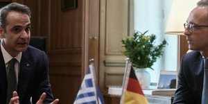Ο Κυριάκος Μητσοτάκης με τον Γερμανός υπουργό Εξωτερικών, Χάικο Μάας