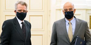 Ο Τζέφρι Πάιατ και ο Νίκος Δένδιας