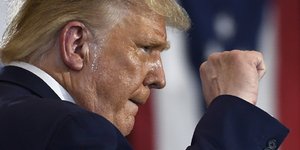 Ντόναλντ Τραμπ ιδρωμενος προφιλ 