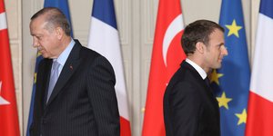 Oι πρόεδροι Τουρκίας και Γαλλίας, Ρετζέπ Ταγίπ Ερντογάν και Εμανουέλ Μακρόν