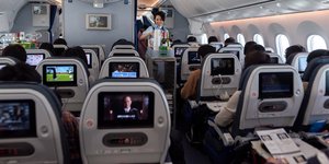 Japan Airlines αεροσυνοδος, αεροπλανο