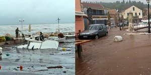 Καταστροφές στα νησιά από τον Μεσογειακό Κυκλώνα