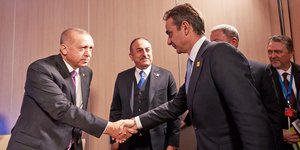 Κυριάκος Μητσοτάκης και Ερντογάν