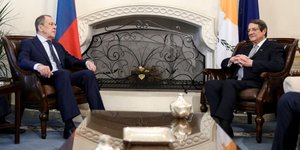 Λαβρόφ και Αναστασιάδης στο Προεδρικό Μέγαρο της Κύπρου