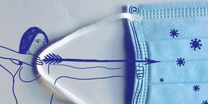 έργο τέχνης σε μάσκα