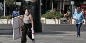 Στιγμιότυπο από το κέντρο της Αθήνας