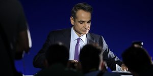 Ο Κ. Μητσοτάκης στη συνέντευξη Τύπου στη Θεσσαλονίκη