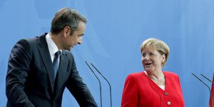 Ο Κυριάκος Μητσοτάκης με την Άνγκελα Μέρκελ