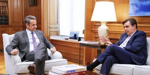 Μητσοτάκης Σχοινάς στο Μέγαρο Μαξίμου