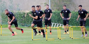 Οι ποδοσφαιριστές του ΟΦΗ