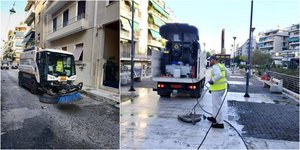 Μεγάλη επιχείρηση καθαριότητας και απολύμανσης του Δήμου Αθηναίων